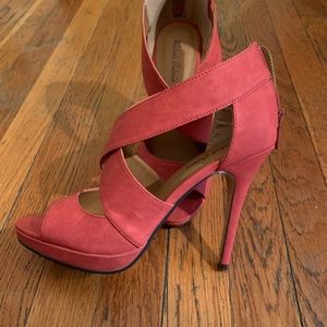 Michael Antonio open toe high heel strappy sandal